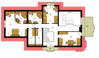 Floor plan of second floor - EXCLUSIV 250
